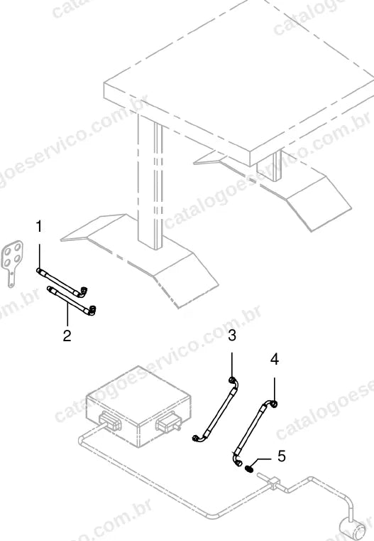 Vista explodida do catálogo de peças Massey Ferguson MF 1100 (Frontale 80) — figura 2