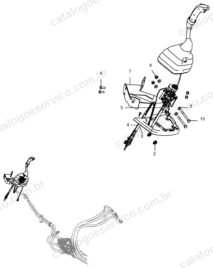 Vista explodida do catálogo de peças Massey Ferguson MF 1125 (Frontale 100) — figura 3