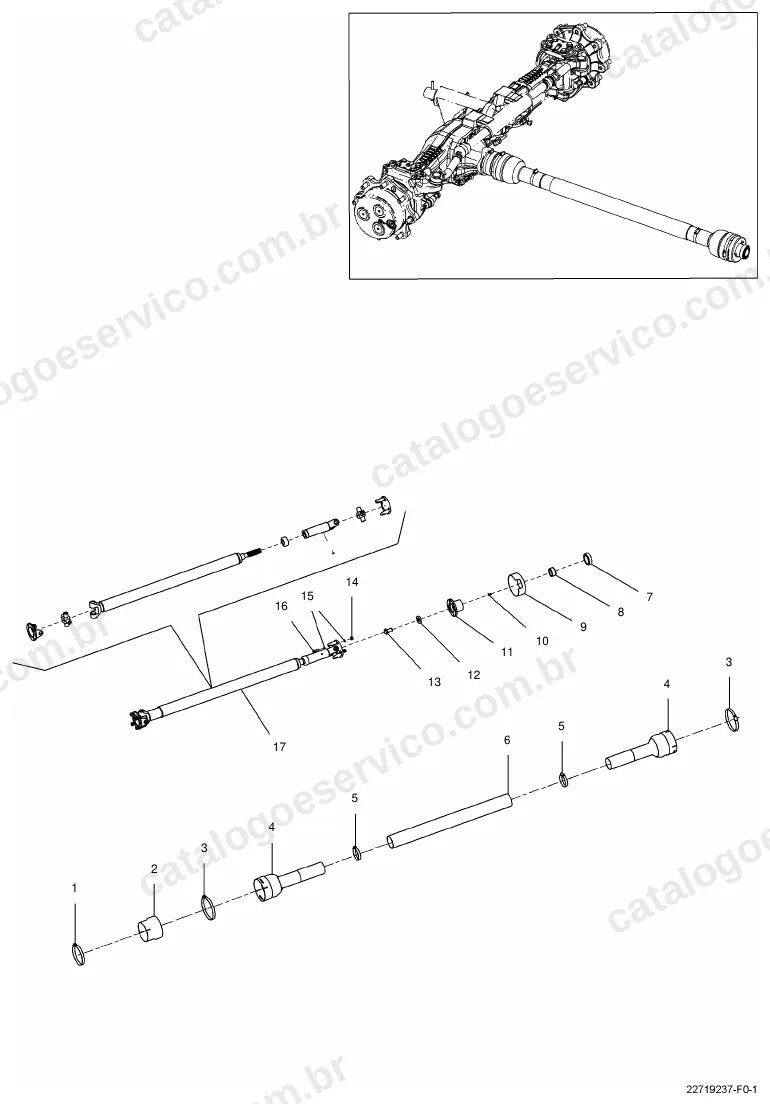 Vista explodida do catálogo de peças Massey Ferguson MF 2635 — figura 2
