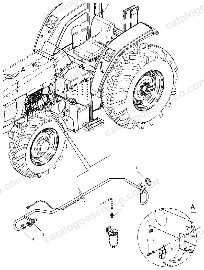Vista explodida do catálogo de peças Massey Ferguson MF 2665MX — figura 2