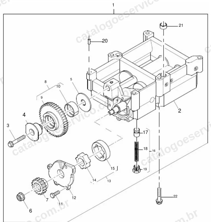 Vista explodida do catálogo de peças Massey Ferguson MF 2680MX — figura 2