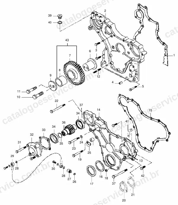Vista explodida do catálogo de peças Massey Ferguson MF 2690 — figura 2