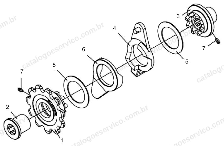 Vista explodida do catálogo de peças Massey Ferguson MF 405, 407, 409 e 411 — figura 2