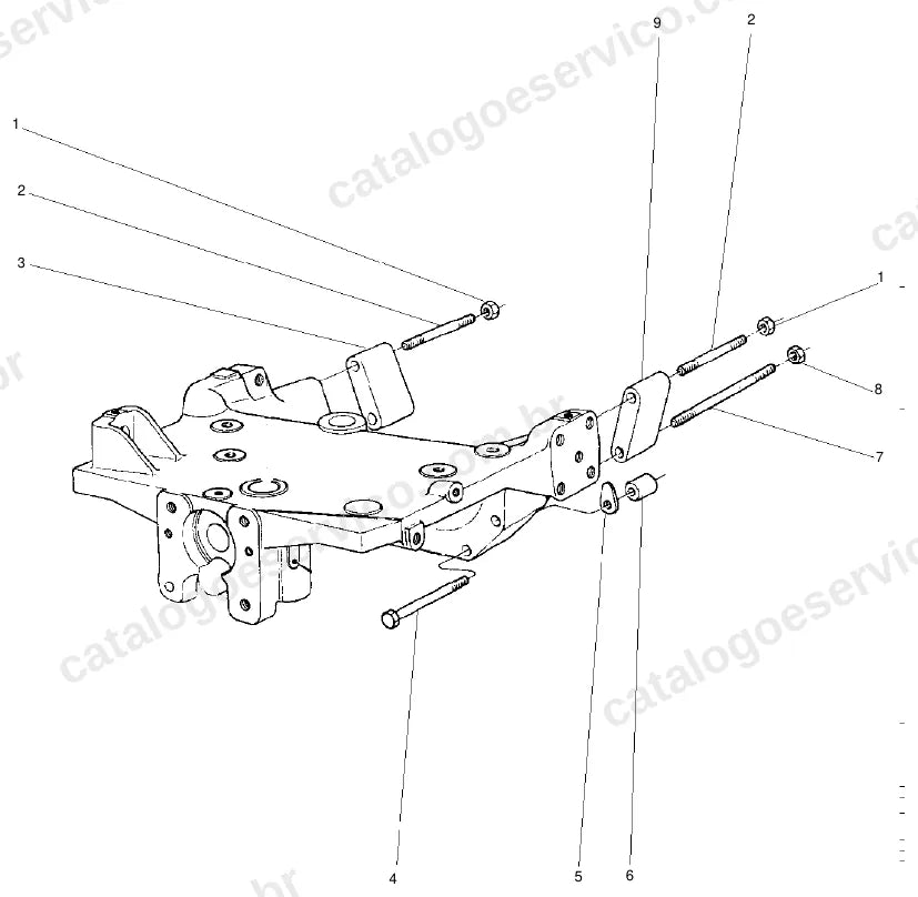 Vista explodida do catálogo de peças Massey Ferguson MF 483 — figura 4