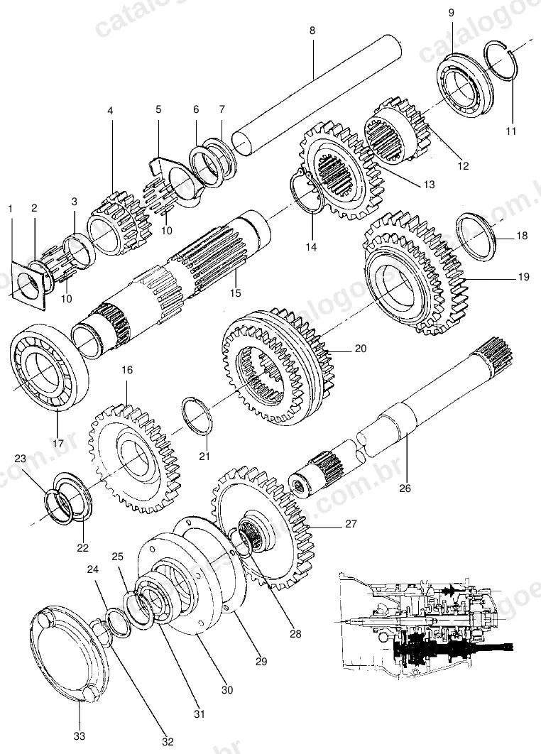 Vista explodida do catálogo de peças Massey Ferguson MF 640 — figura 3