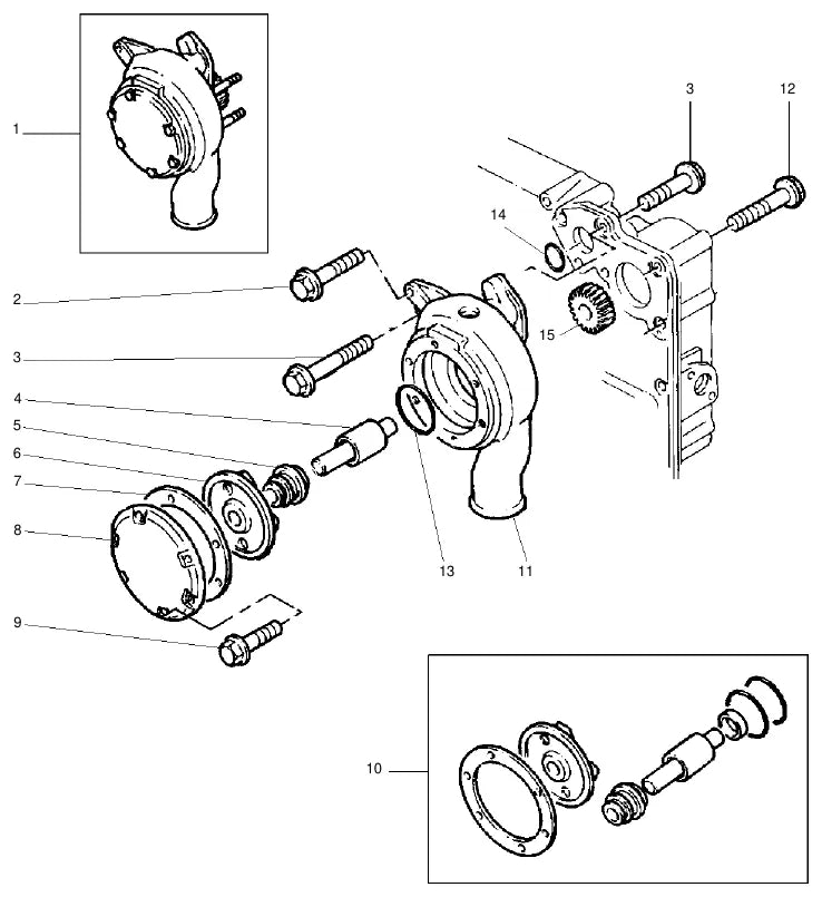 Vista explodida do catálogo de peças Massey Ferguson MF 660 — figura 1