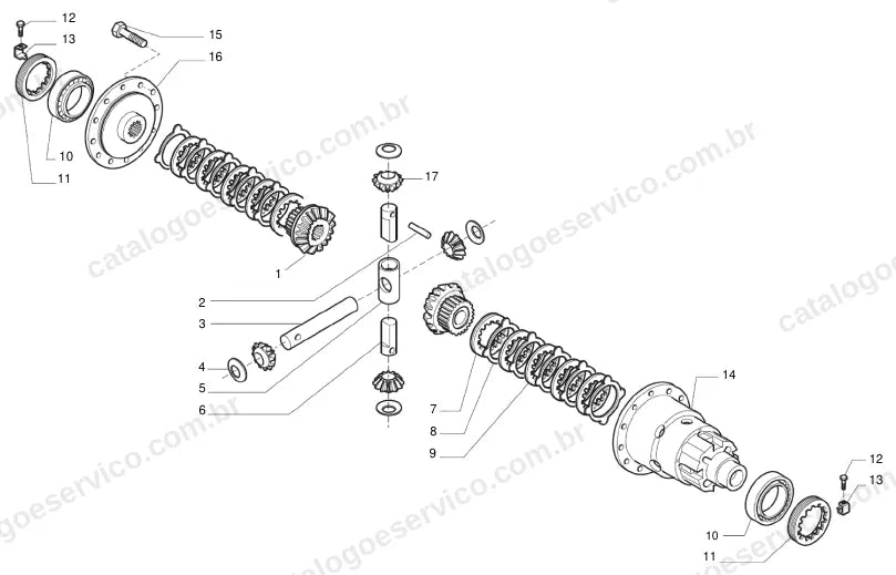 Vista explodida do catálogo de peças Massey Ferguson MF 7019 — figura 2