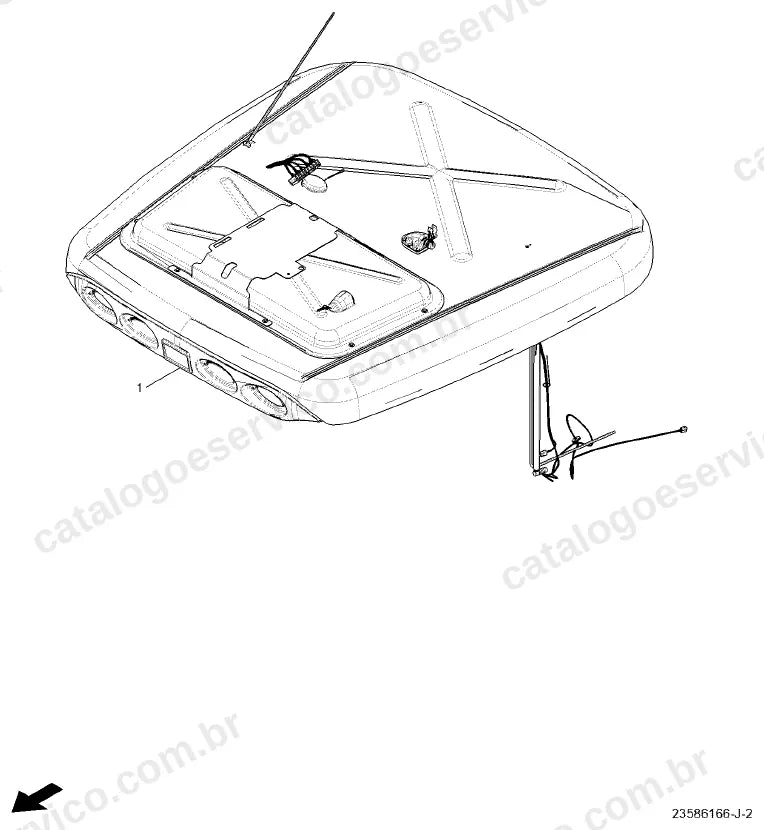 Vista explodida do catálogo de peças Massey Ferguson MF 7217 — figura 4