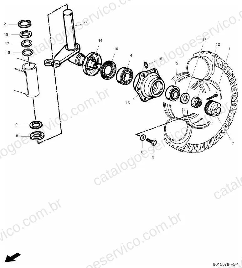 Vista explodida do Catálogo de Peças Massey Ferguson MF 7265 — exemplo 1