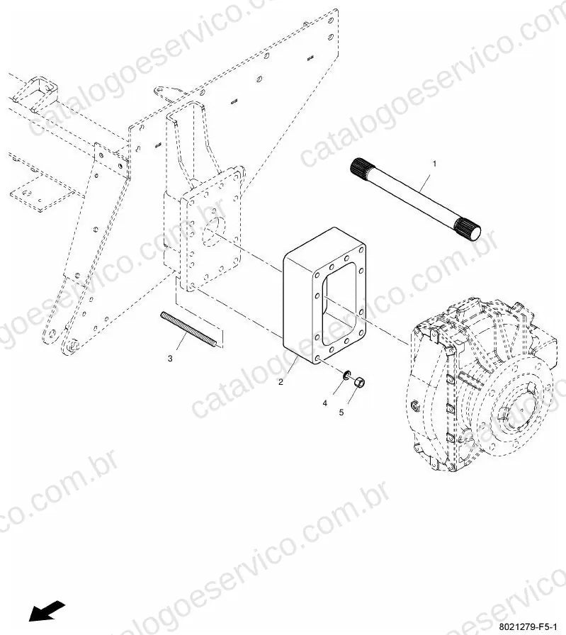 Vista explodida do Catálogo de Peças Massey Ferguson MF 7270 — exemplo 1