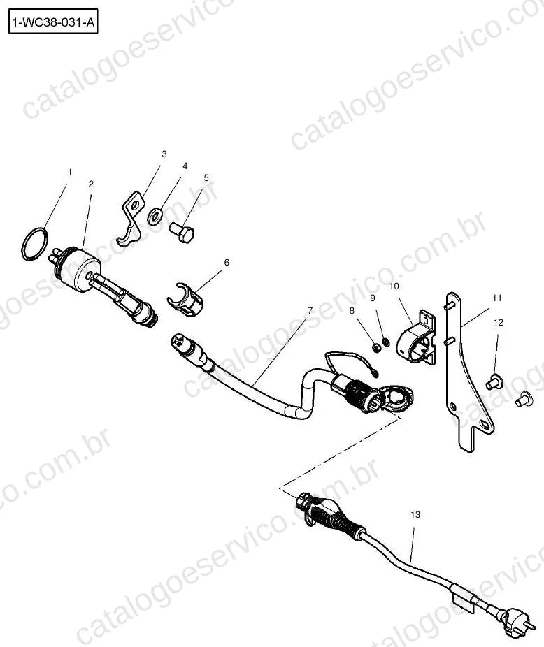 Vista explodida do Catálogo de Peças Massey Ferguson MF 7714 e 7714S Dyna-4 — exemplo 1