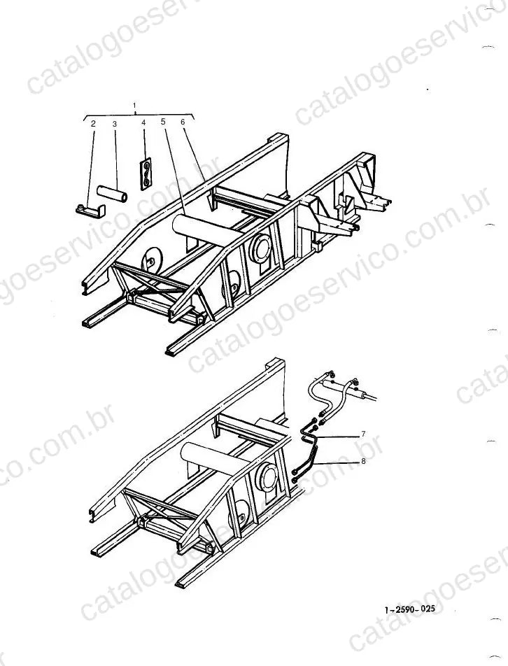 Vista explodida do Catálogo de Peças Massey Ferguson MF 830/835 — exemplo 3