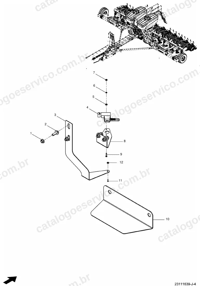 Vista explodida do catálogo de peças Massey Ferguson Momentum 30S — figura 2