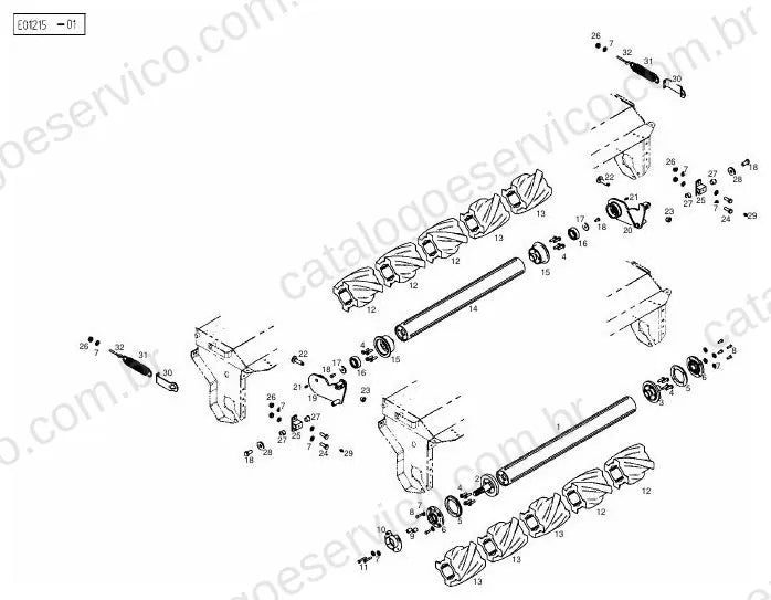 Vista explodida do Catálogo de Peças Massey Ferguson RC 1356 — exemplo 2