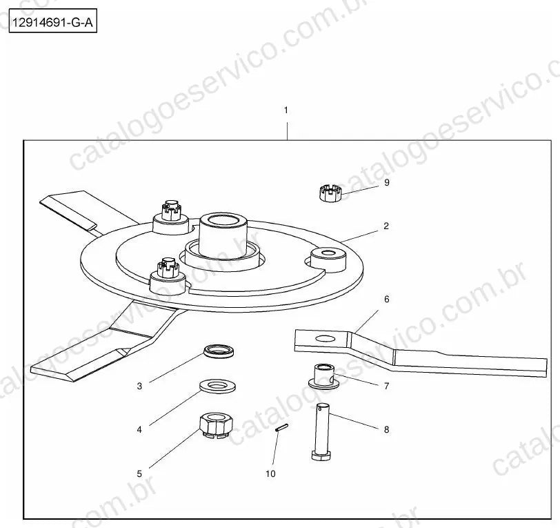 Vista explodida do Catálogo de Peças Massey Ferguson RC130 — exemplo 2