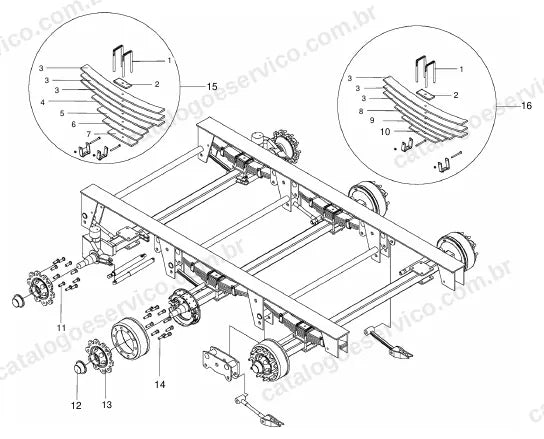Vista explodida do catálogo de peças Santal Massey Ferguson VT 13 — figura 2