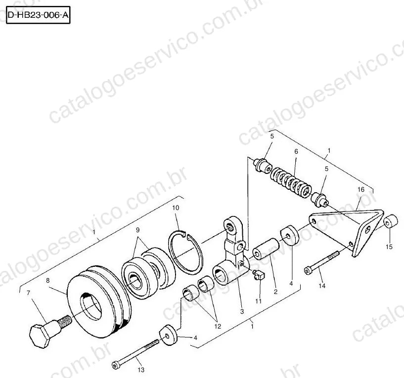 Vista explodida do Catálogo de Peças Massey Ferguson MF Série 7200 — exemplo 4