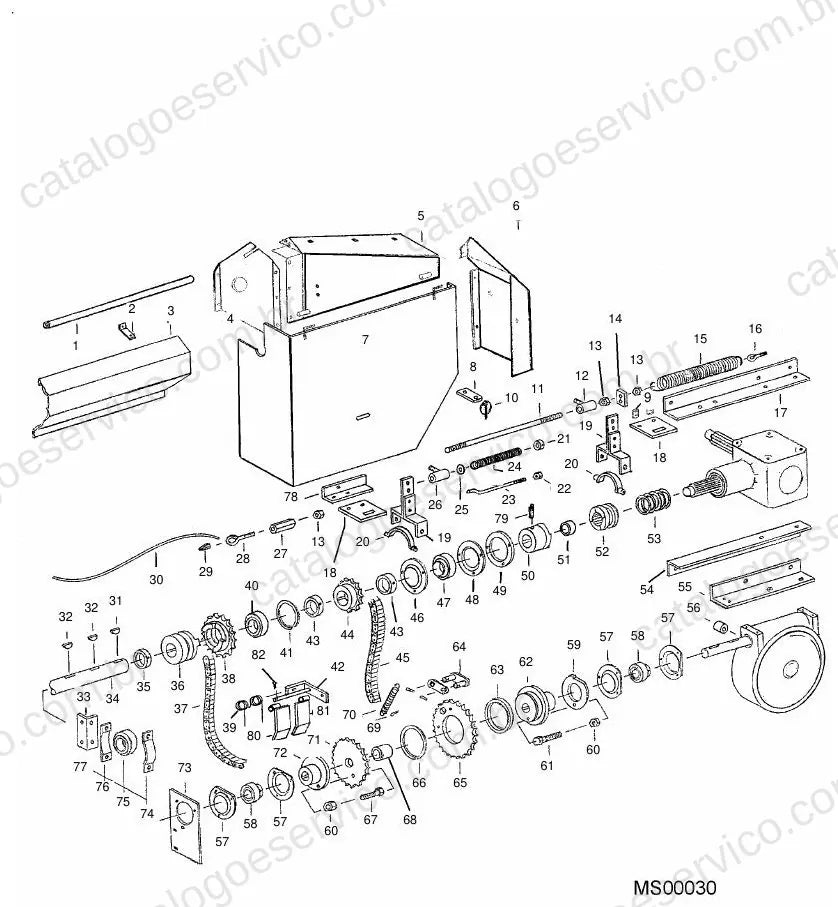 Vista explodida do Catálogo de Peças Massey Ferguson SP3728 — exemplo 2