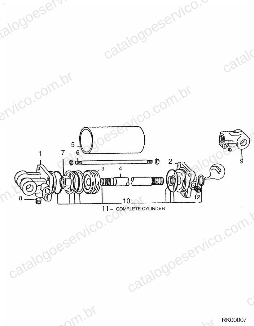 Vista explodida do Catálogo de Peças Massey Ferguson SV410 — exemplo 2