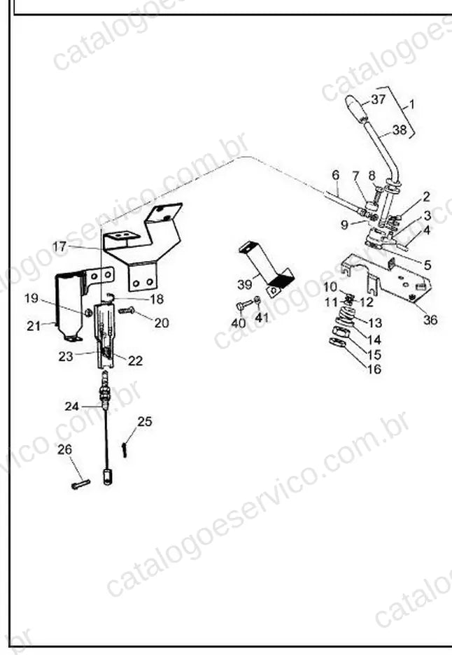 Vista explodida do Catálogo de Peças Massey Ferguson MF T256G (Turquia) — exemplo 2