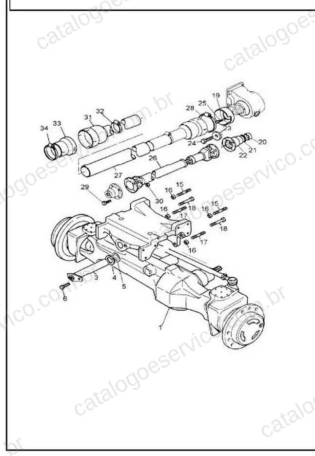 Vista explodida do Catálogo de Peças Massey Ferguson MF T3060 (Turquia) — exemplo 2