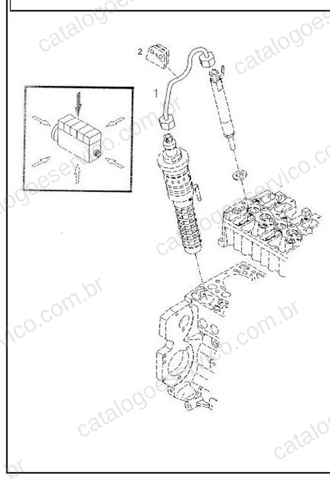 Vista explodida do Catálogo de Peças Massey Ferguson MF T3075/T3085 (Turquia) — exemplo 2