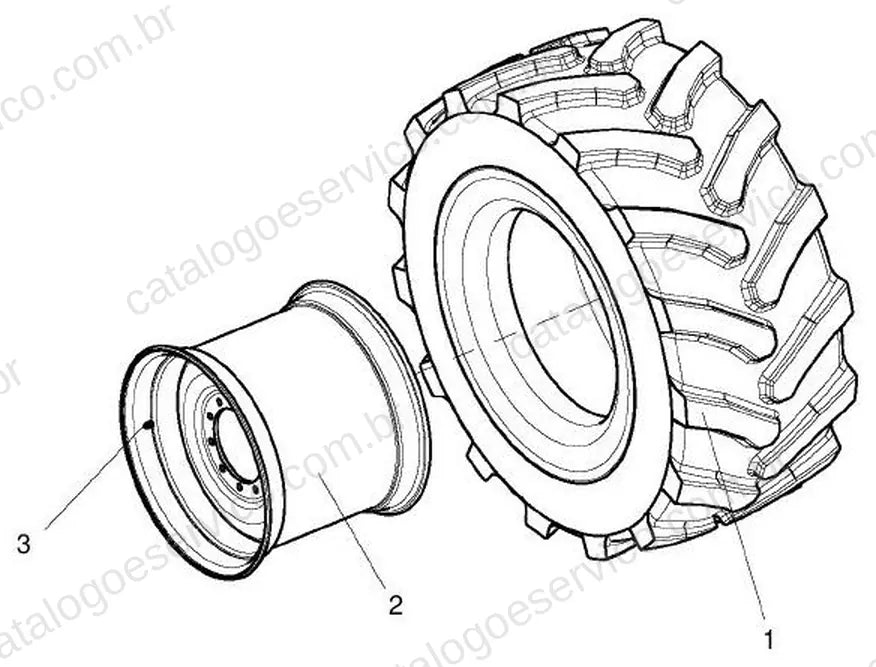 Vista explodida do Catálogo de Peças Massey Ferguson MF T5 — exemplo 3