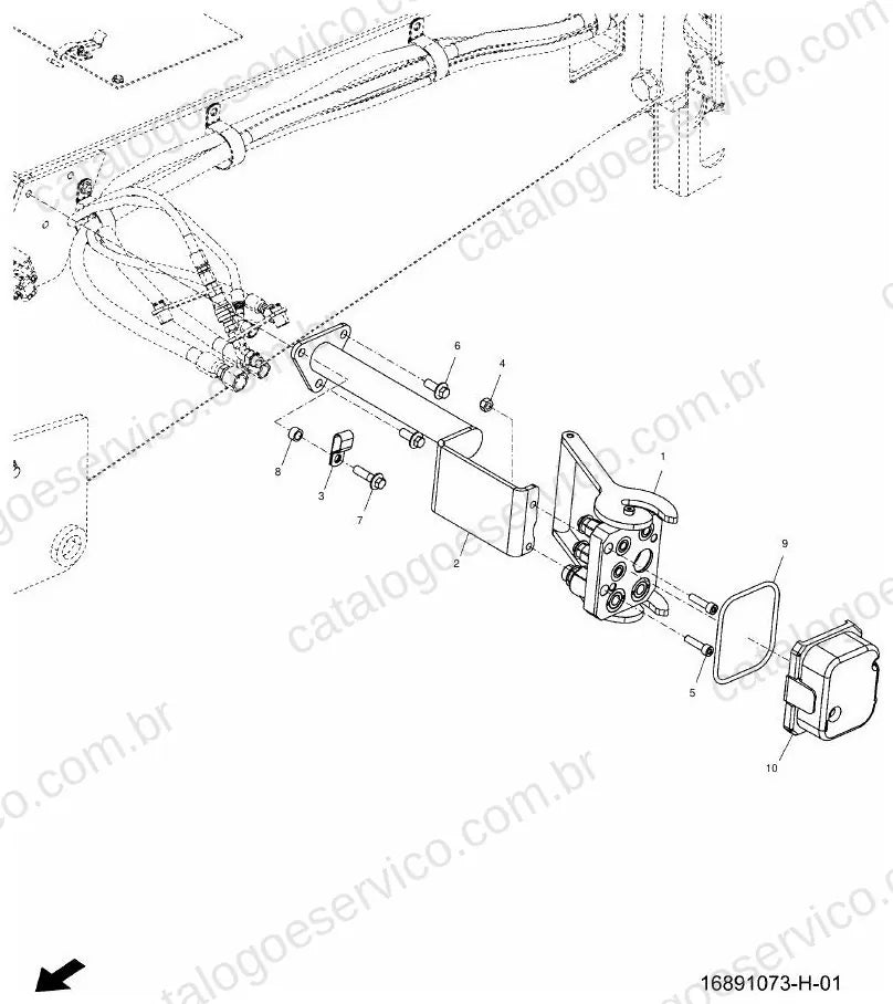 Vista explodida do Catálogo de Peças Massey Ferguson MF T7 — exemplo 4