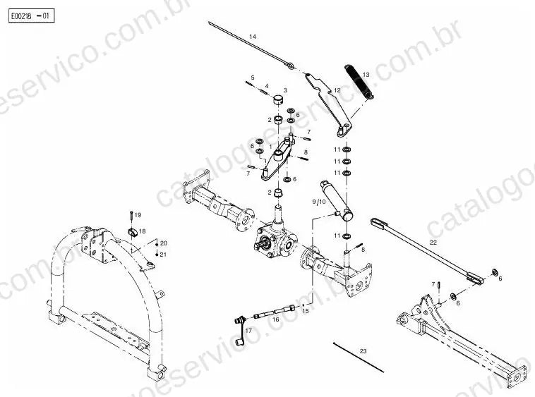 Vista explodida do Catálogo de Peças Massey Ferguson TD 434 DN — exemplo 1