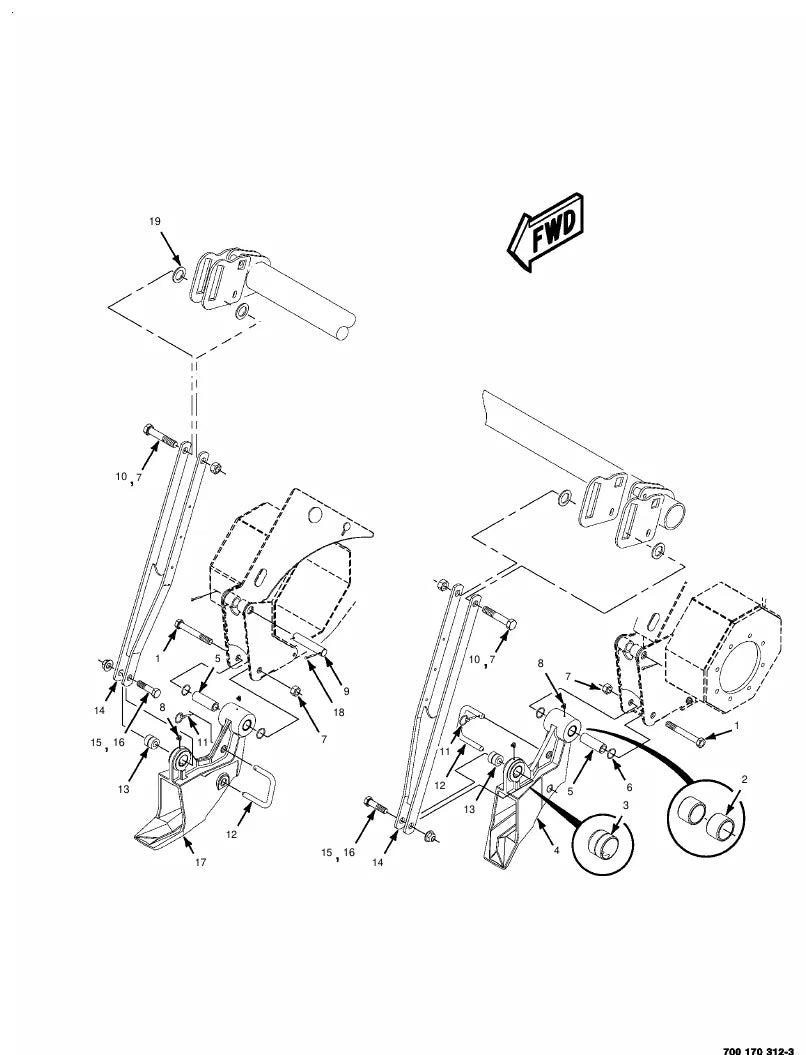 Vista explodida do catálogo de peças Massey Ferguson MF WR9760 — figura 3