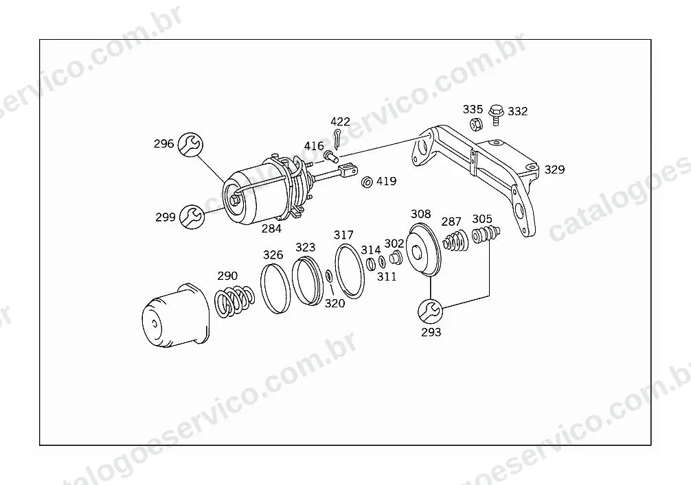 Vista explodida do Catálogo de Peças Mercedes-Benz 1214 K (4)