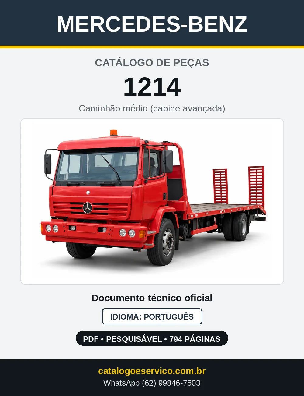 Capa do Catálogo de Peças Mercedes-Benz 1214