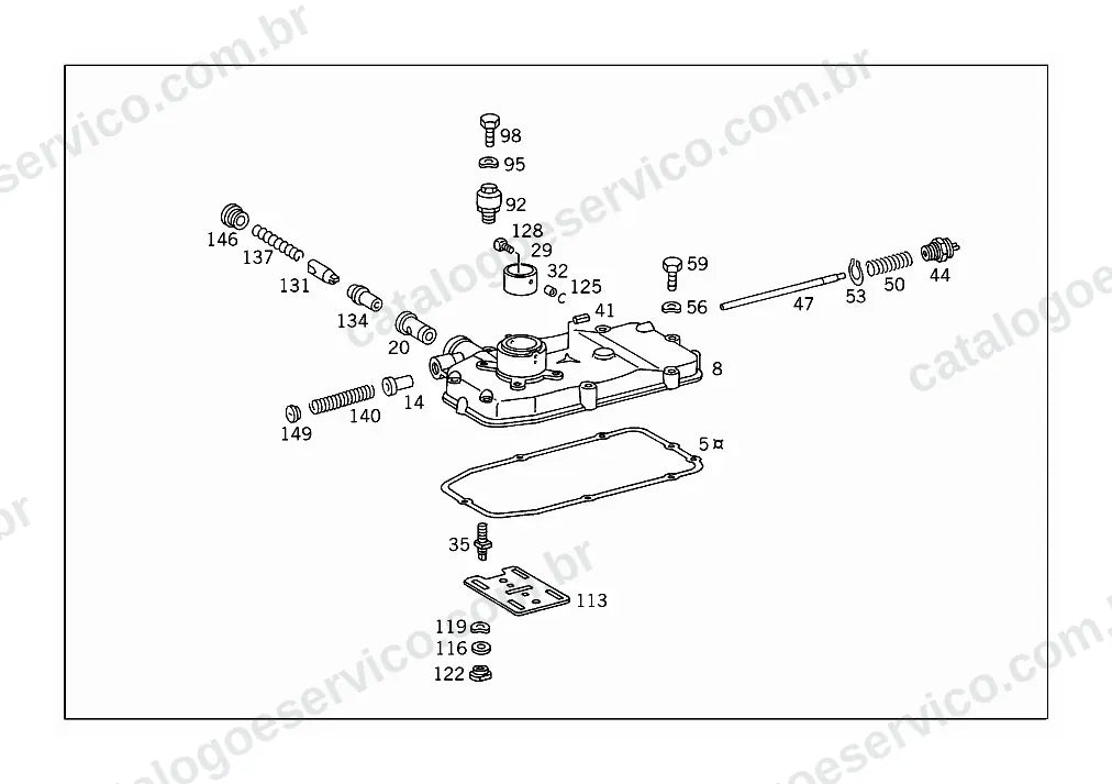 Vista explodida do Catálogo de Peças Mercedes-Benz 1418 K (2)