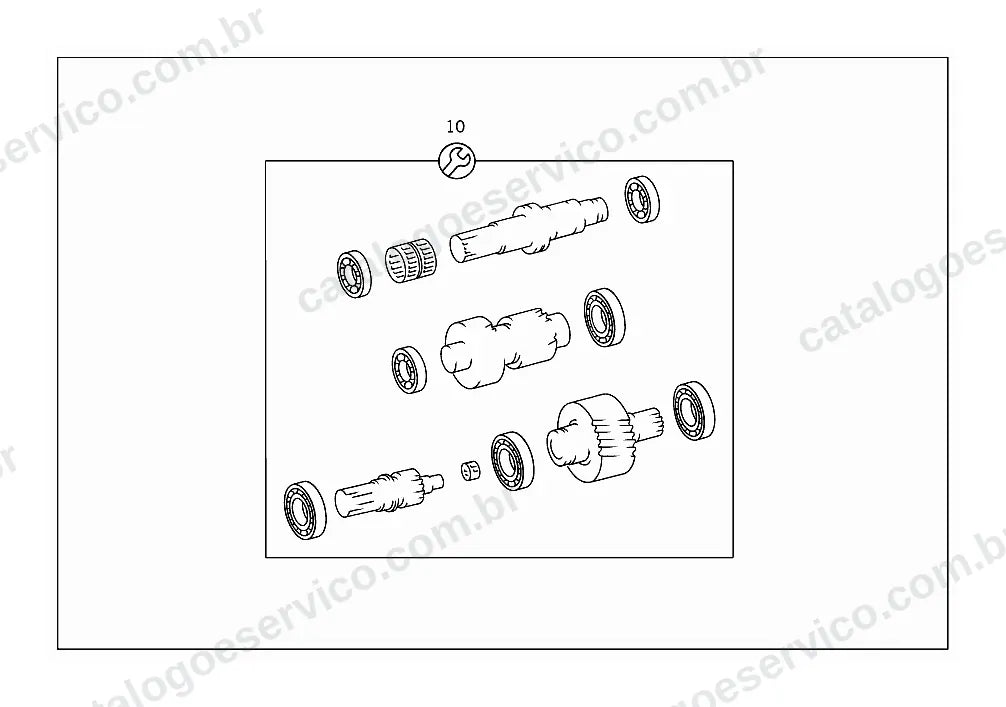 Vista explodida do Catálogo de Peças Mercedes-Benz 1718 AK (4)
