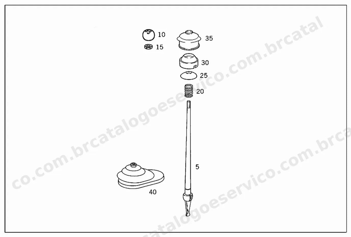 Vista explodida 4 do Catálogo de Peças Mercedes-Benz L 608 D, LO 608 D, 708 e 508