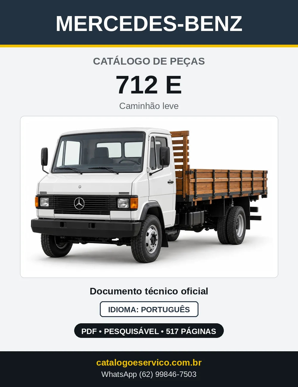 Capa do Catálogo de Peças Mercedes-Benz 712 E