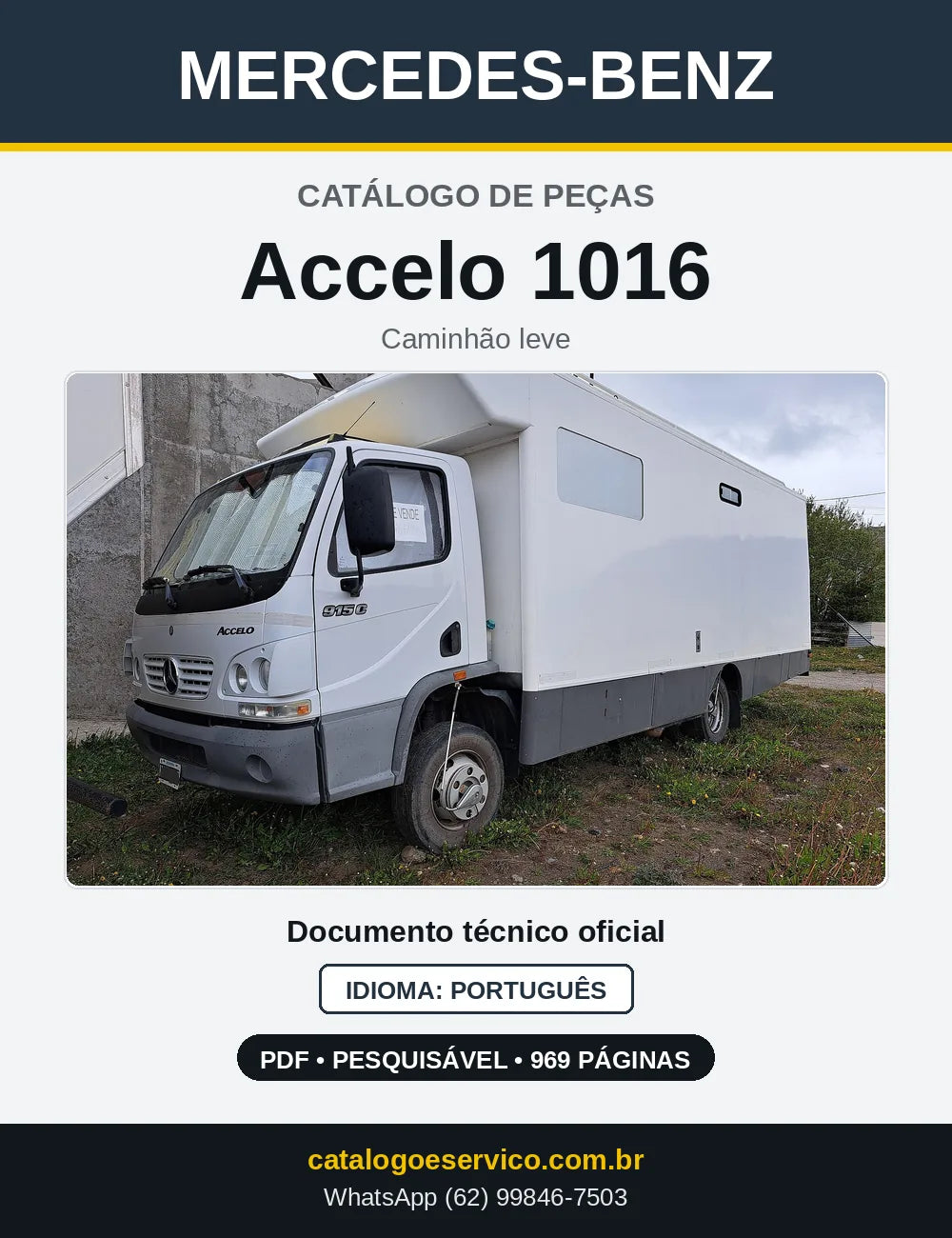 Capa do Catálogo de Peças Mercedes-Benz Accelo 1016