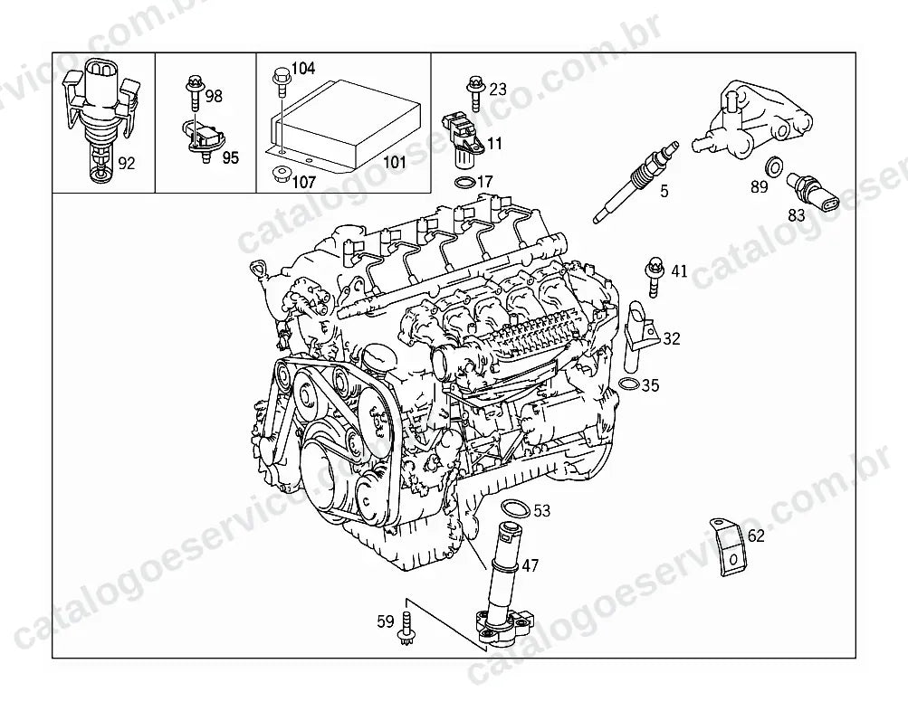 Vista explodida do Catálogo de Peças Mercedes-Benz Accelo 715 C (1)