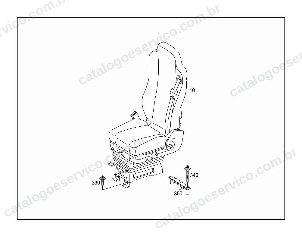 Vista explodida do Catálogo de Peças Mercedes-Benz Actros 2544 L (3)