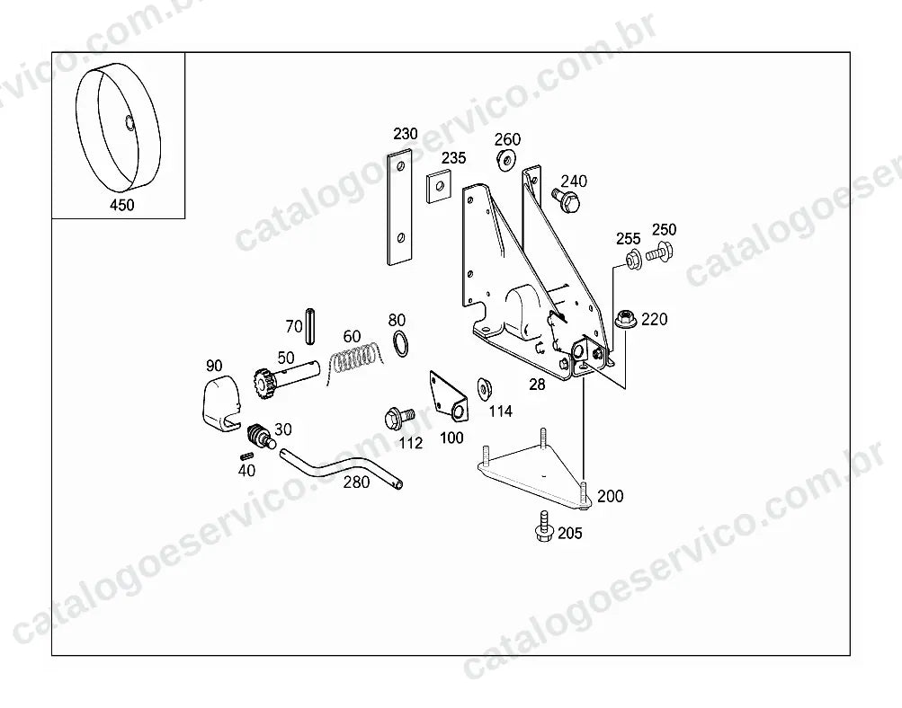 Vista explodida do Catálogo de Peças Mercedes-Benz Actros 3236 B (4)