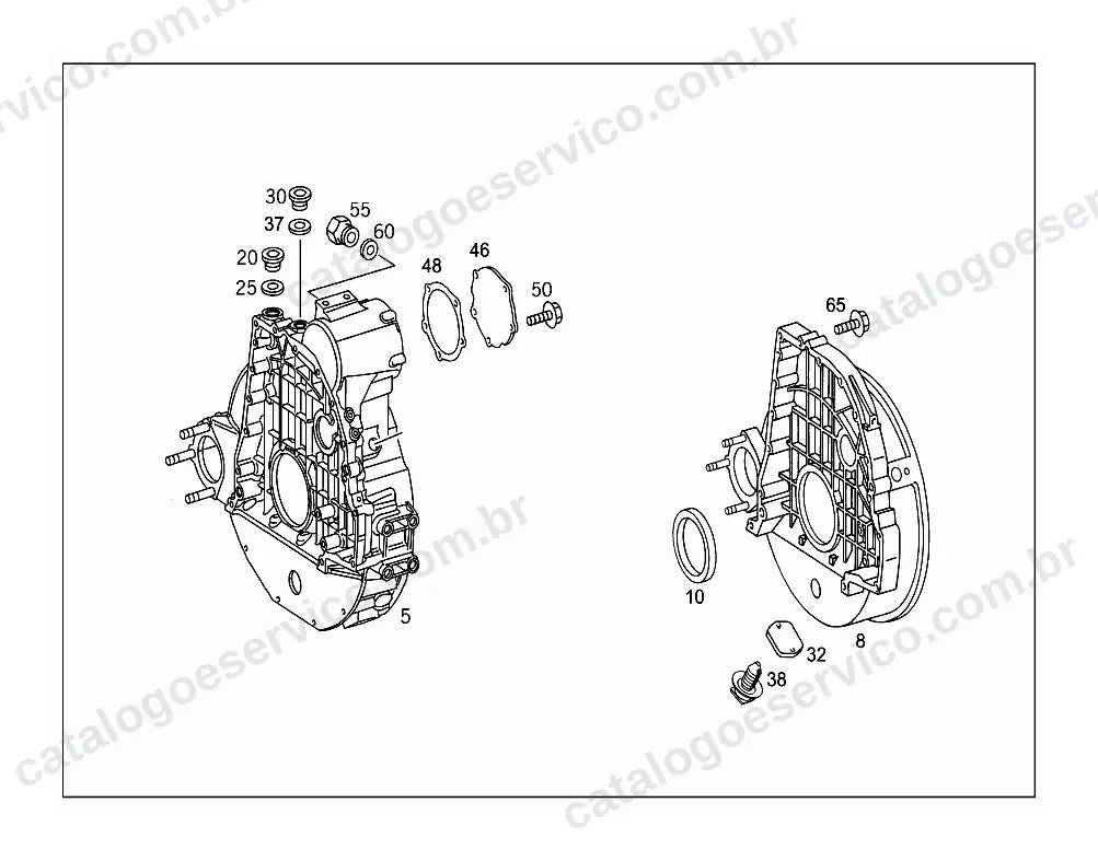 Vista explodida do Catálogo de Peças Mercedes-Benz Atego 1718, 1719, 1725 e 1726 (2)