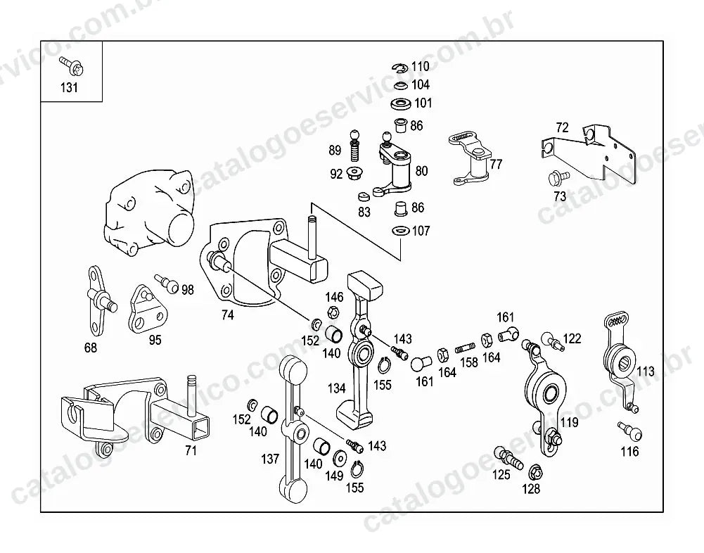 Vista explodida do Catálogo de Peças Mercedes-Benz Atego 1718, 1719, 1725 e 1726 (3)