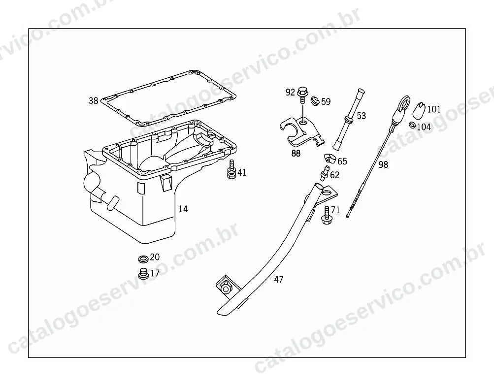 Vista explodida do Catálogo de Peças Mercedes-Benz Atego 1718 e 1719 (1)