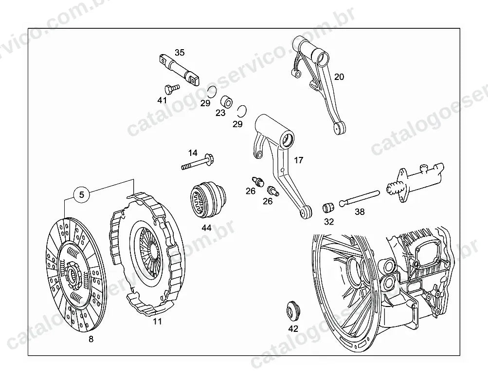 Vista explodida do Catálogo de Peças Mercedes-Benz Atego 1718 e 1719 (3)