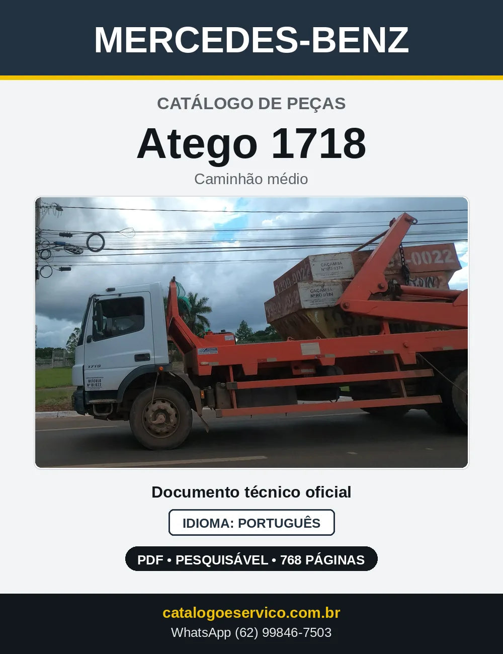 Capa do Catálogo de Peças Mercedes-Benz Atego 1718