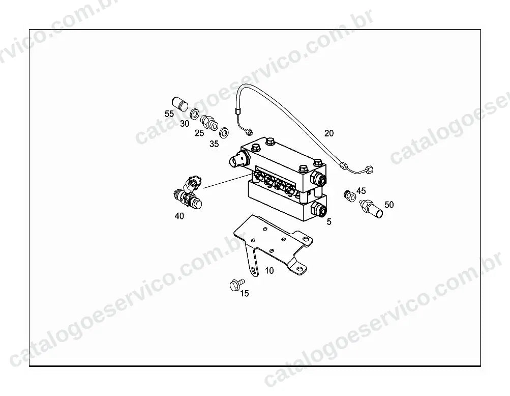 Vista explodida do Catálogo de Peças Mercedes-Benz Atego 2726 K (1)