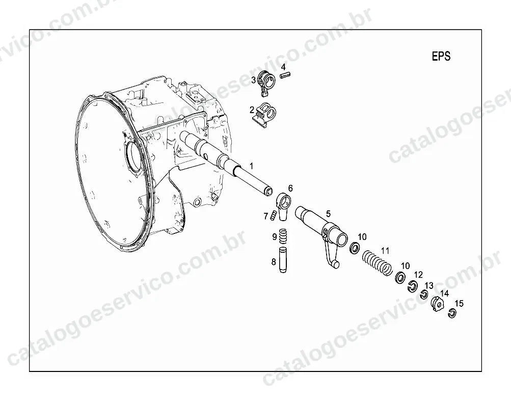 Vista explodida do Catálogo de Peças Mercedes-Benz Axor 2036 e 2041 LS (1)