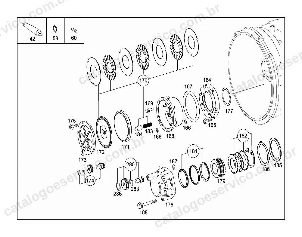 Vista explodida do Catálogo de Peças Mercedes-Benz Axor 2036 e 2041 LS (2)