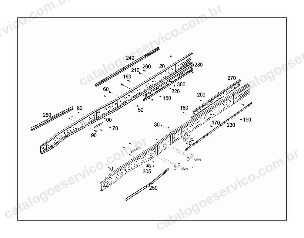 Vista explodida do Catálogo de Peças Mercedes-Benz Axor 2523 R 6x2 (versão de exportação) (4)