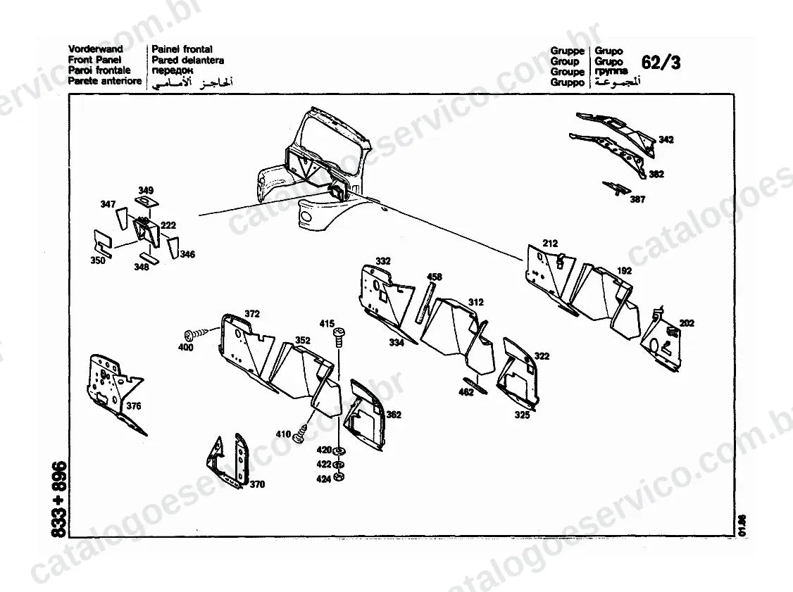 Vista explodida do Catálogo de Peças Mercedes-Benz L 1013 (versão EUA) (3)